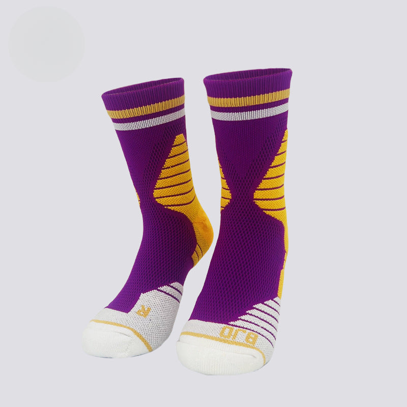 Men's socks sports thickened shock absorption professional actual combat deodorant breathable non-slip wear-resistant contrasting color elite basketball socks