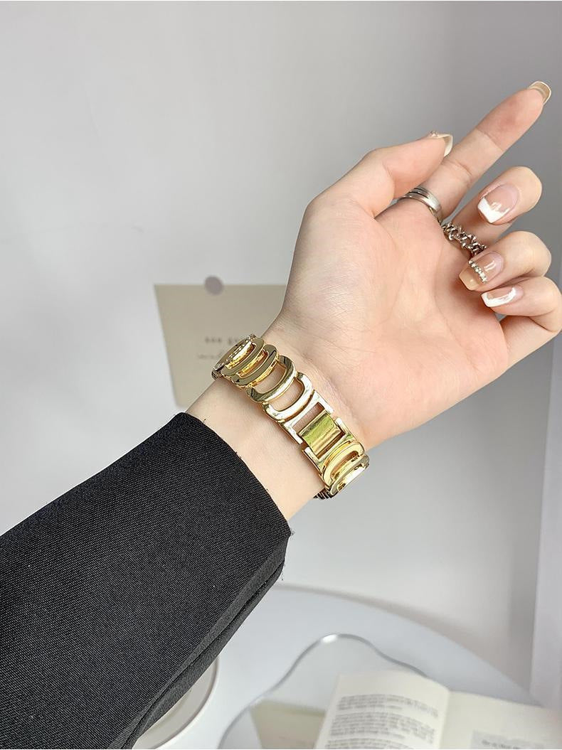 Applicable to Apple Watch band apple watch3/4/5/6/7/8 generation metal fashion simple niche strap