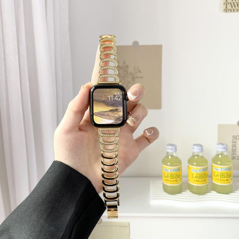 Applicable to Apple Watch band apple watch3/4/5/6/7/8 generation metal fashion simple niche strap