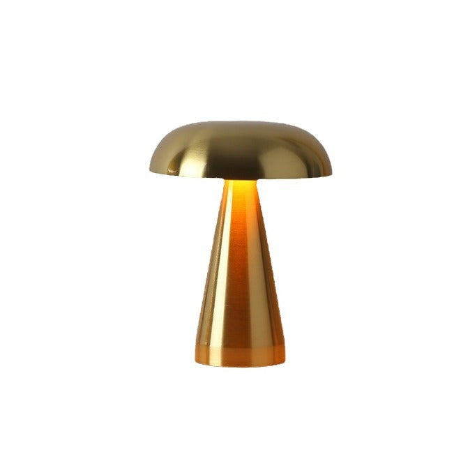 Cross-border foreign trade for mushroom retro desk lamp study bedroom portable charging metal mushroom decorative desk lamp