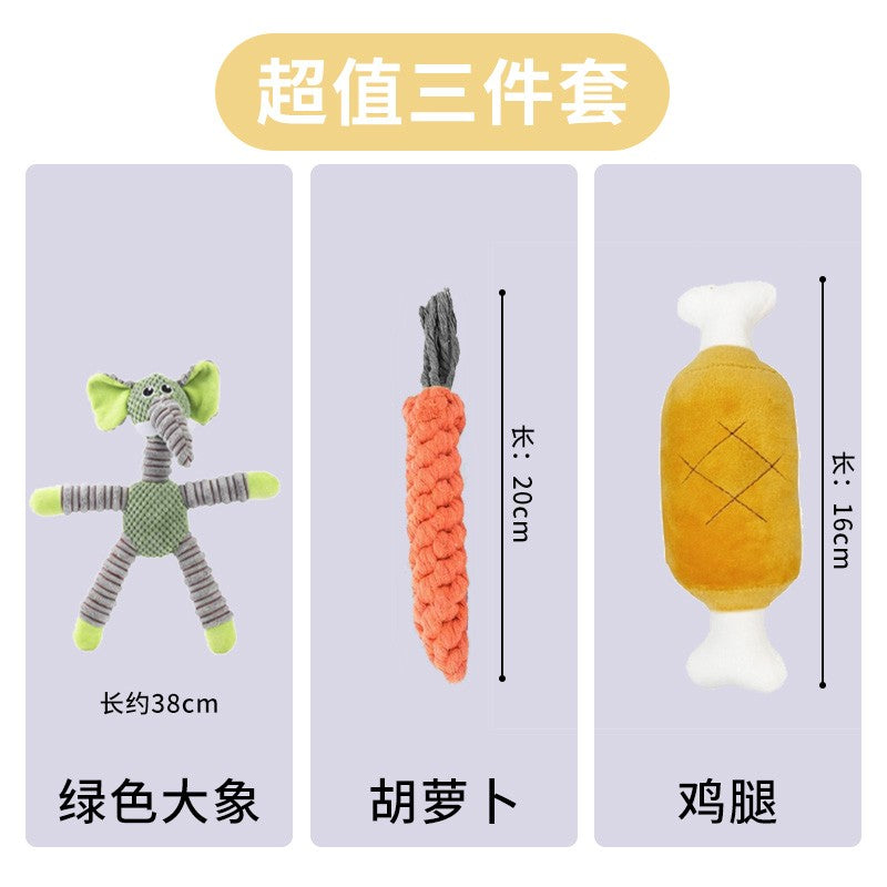 Dog Toys Sound Grinding Teeth Bite-resistant Large, Medium and Small Puppies Teddy Shiba Inu Corgi Training Puzzle Pet Supplies