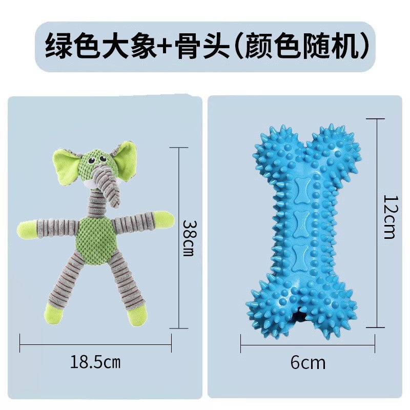 Dog Toys Sound Grinding Teeth Bite-resistant Large, Medium and Small Puppies Teddy Shiba Inu Corgi Training Puzzle Pet Supplies
