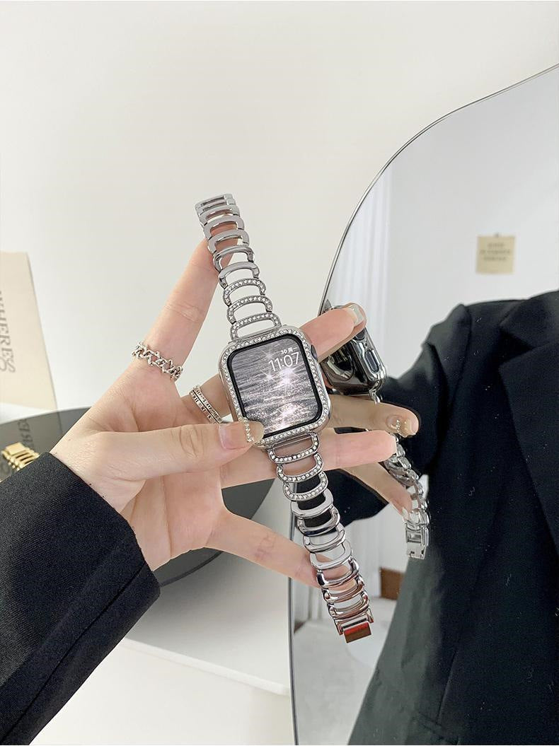 Applicable to Apple Watch band apple watch3/4/5/6/7/8 generation metal fashion simple niche strap