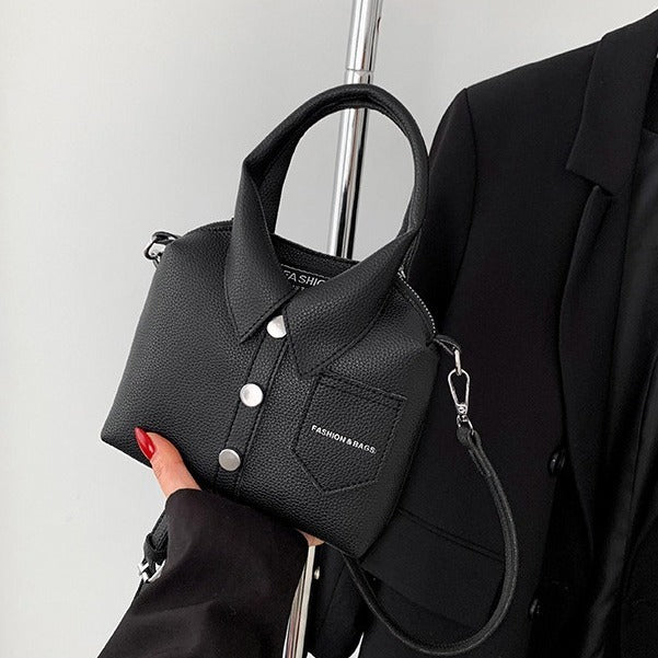 Personalized women's bags, handbags, new fashion, foreign style, high-end texture, contrasting colors, casual shoulder messenger bags.