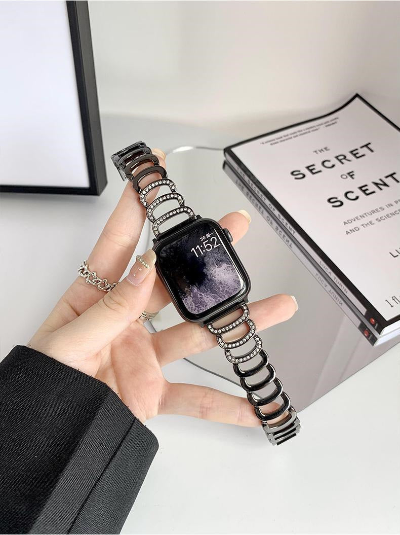 Applicable to Apple Watch band apple watch3/4/5/6/7/8 generation metal fashion simple niche strap
