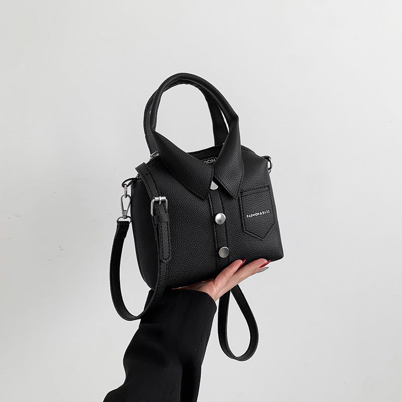 Personalized women's bags, handbags, new fashion, foreign style, high-end texture, contrasting colors, casual shoulder messenger bags.