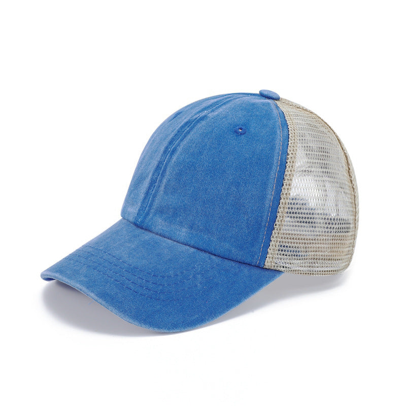 Washed cotton hat embroidery logo Europe and America old wholesale soft top cap retro light board baseball cap