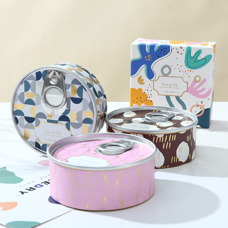 Tinplate can scented candle fragrance soybean wax souvenir creative home aromatherapy
