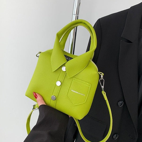 Personalized women's bags, handbags, new fashion, foreign style, high-end texture, contrasting colors, casual shoulder messenger bags.