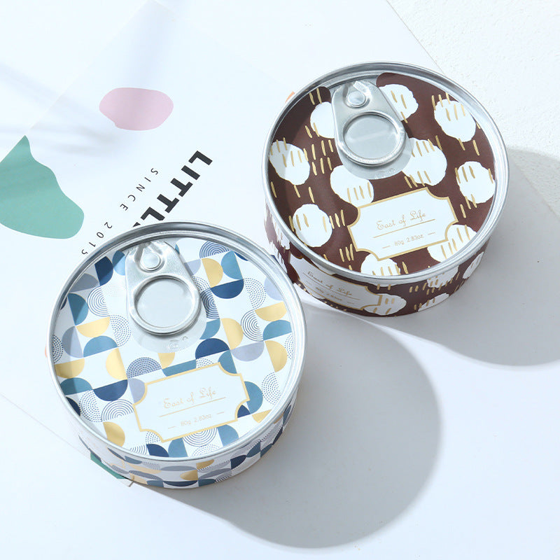 Tinplate can scented candle fragrance soybean wax souvenir creative home aromatherapy