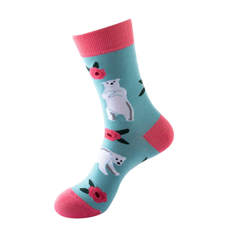 New, creative tube tide socks, star animal tide socks, men's street trend socks, women's
