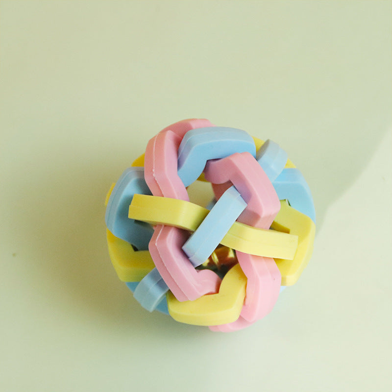 Dog Toys Colored Bell Balls Grinding Tooth Resistant Pet Toys Small and Medium Teddy Self-Hi Bored Dog Toys