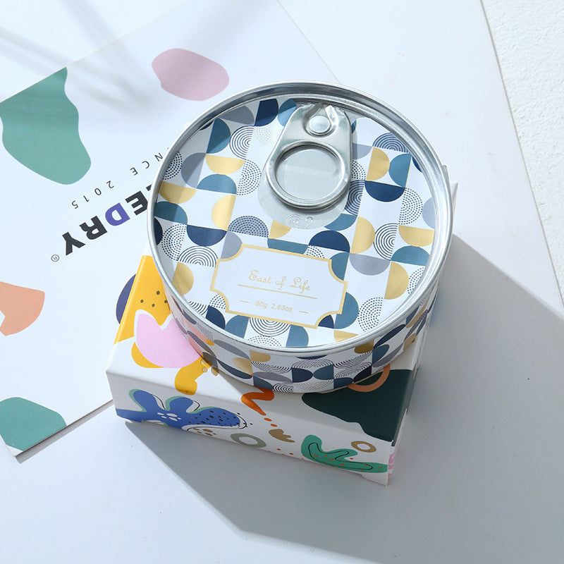 Tinplate can scented candle fragrance soybean wax souvenir creative home aromatherapy