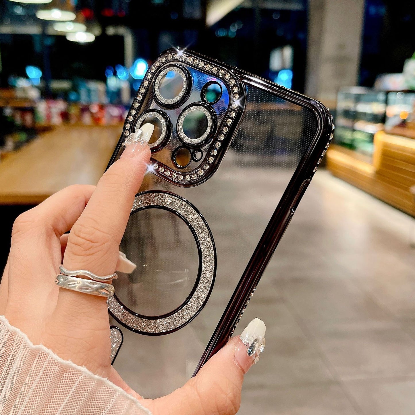 iPhone side drill magnetic phone case protective cover