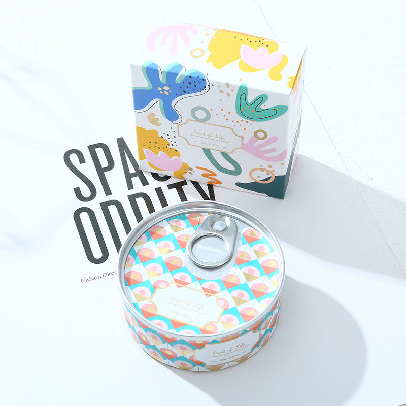 Tinplate can scented candle fragrance soybean wax souvenir creative home aromatherapy