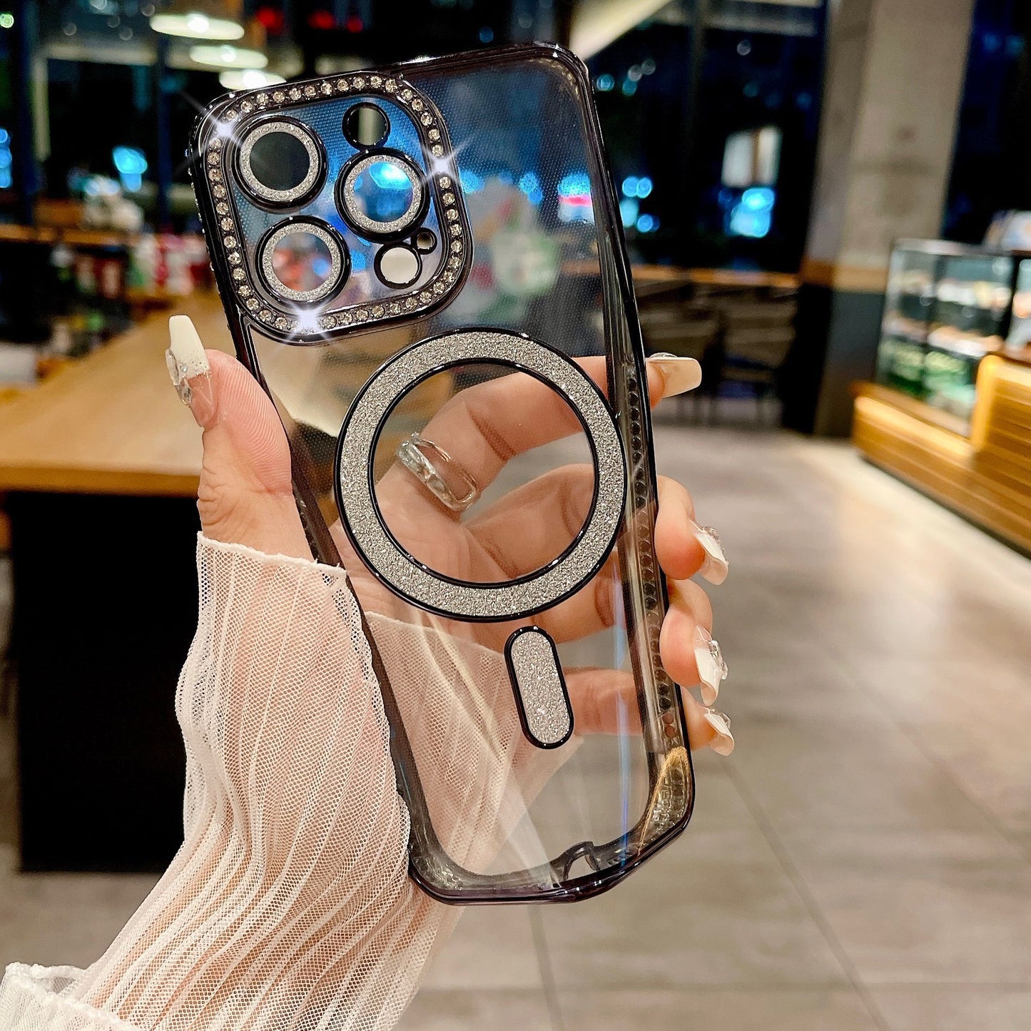 iPhone side drill magnetic phone case protective cover