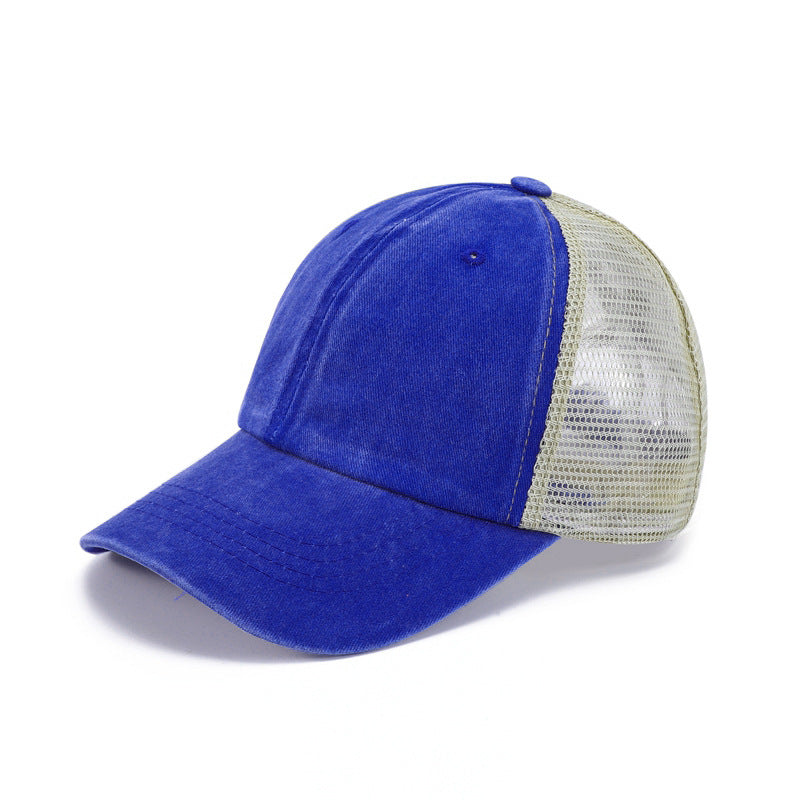 Washed cotton hat embroidery logo Europe and America old wholesale soft top cap retro light board baseball cap