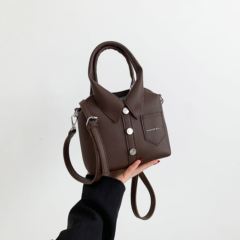 Personalized women's bags, handbags, new fashion, foreign style, high-end texture, contrasting colors, casual shoulder messenger bags.