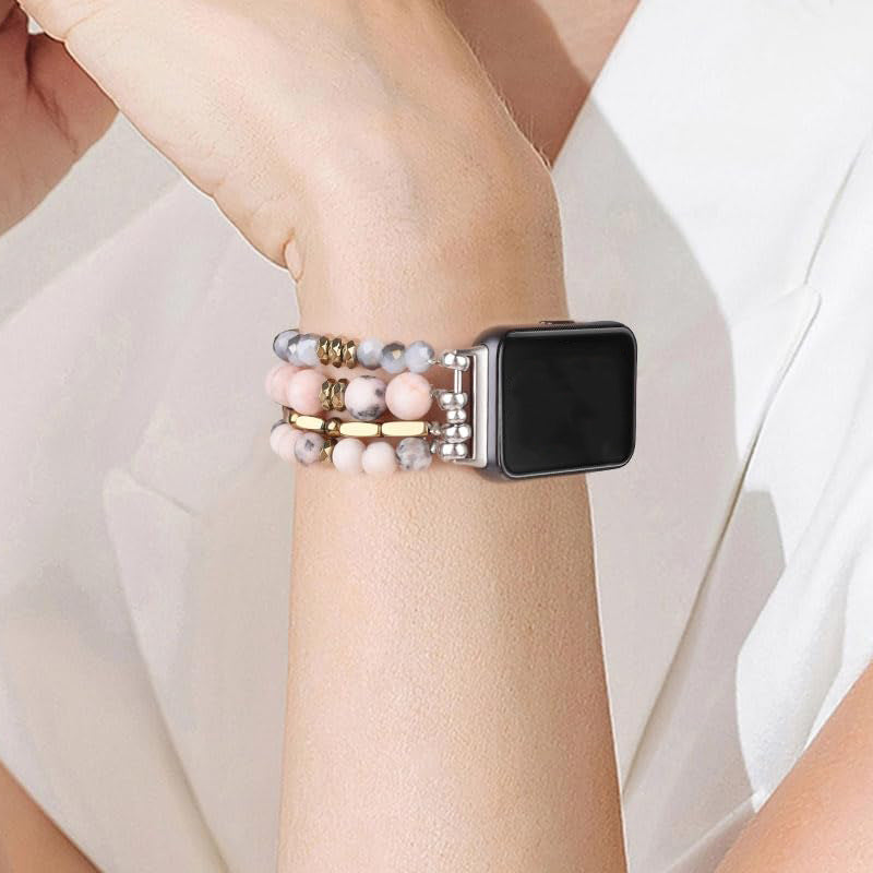 Women's Fashion Crystal Bracelet Compatible with Apple Watch Series 9/8/7/SE/6/5/4 – Handmade Jewelry Bangle