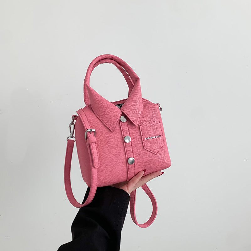 Personalized women's bags, handbags, new fashion, foreign style, high-end texture, contrasting colors, casual shoulder messenger bags.