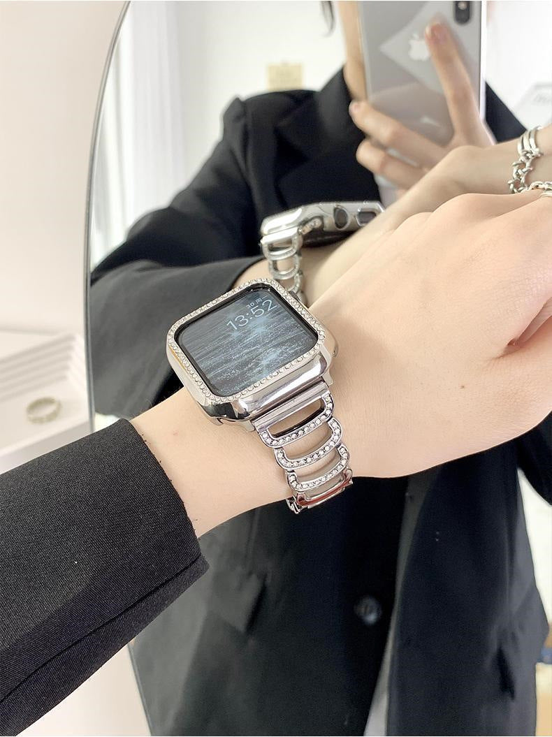 Applicable to Apple Watch band apple watch3/4/5/6/7/8 generation metal fashion simple niche strap