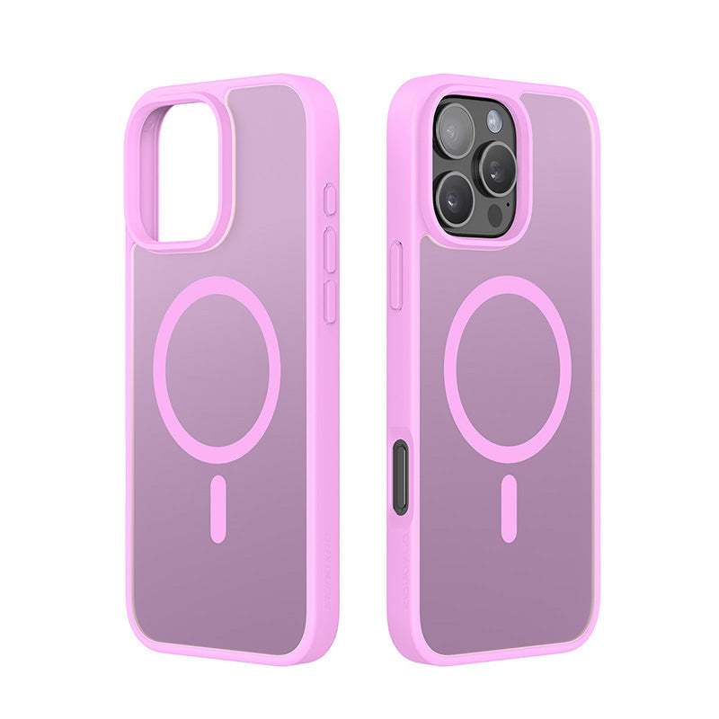 Applicable to iPhone16 magnetic mobile phone case wholesale simple skin feeling Apple all-inclusive protective case transparent back case