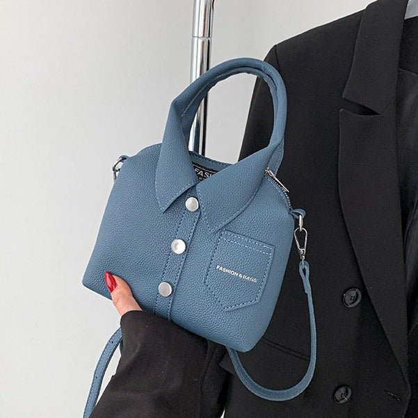 Personalized women's bags, handbags, new fashion, foreign style, high-end texture, contrasting colors, casual shoulder messenger bags.