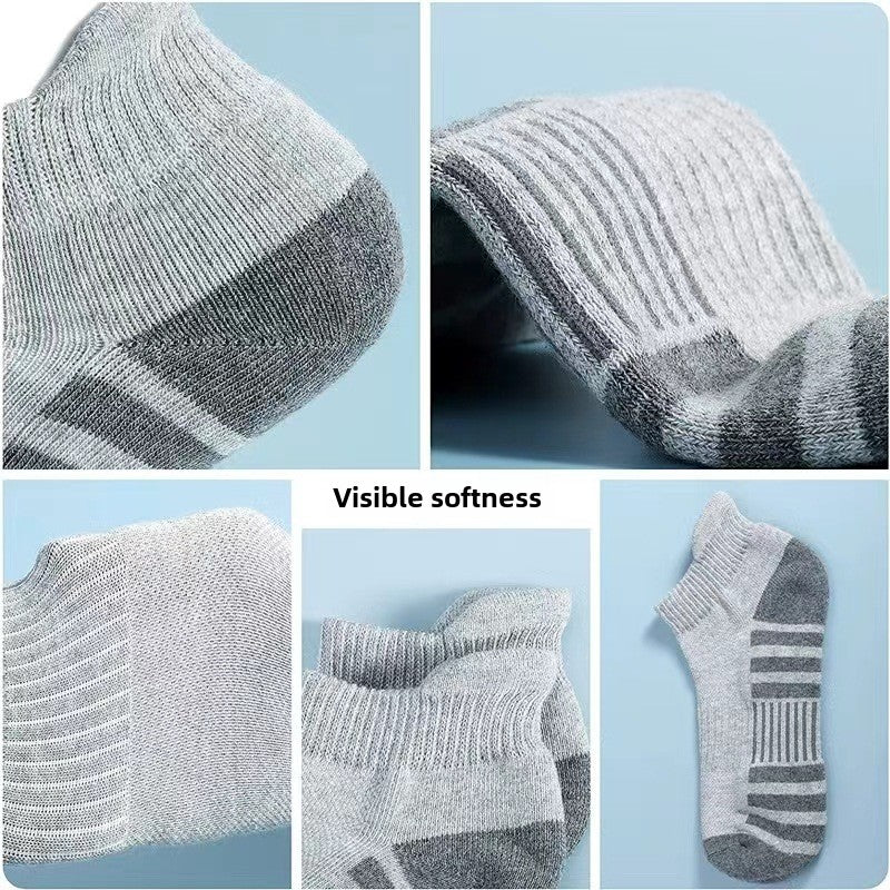 Amazon basketball socks towel bottom sweat-absorbing socks sports socks men's black and white gray running mesh large size non-slip