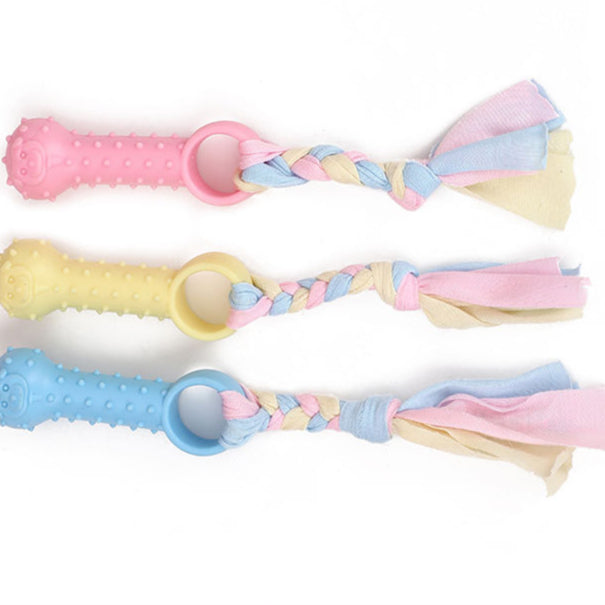 Dog toy molar stick TPR material teeth cleaning and bite-resistant small dog puppies gnawing and stuffy training toy wholesale