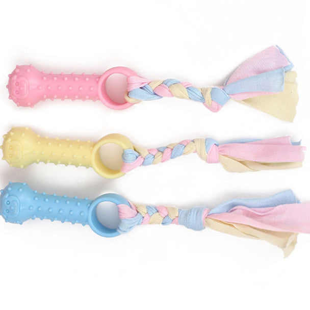 Dog toy molar stick TPR material teeth cleaning and bite-resistant small dog puppies gnawing and stuffy training toy wholesale