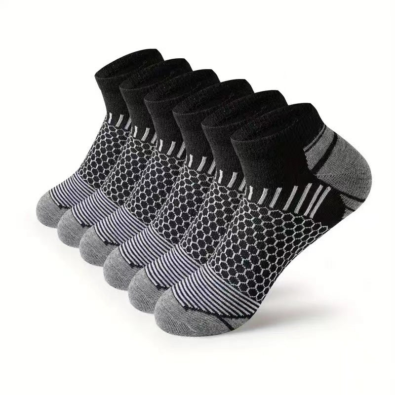 Sports socks running basketball outdoor socks men's spring and summer breathable sweat-absorbing socks boat socks