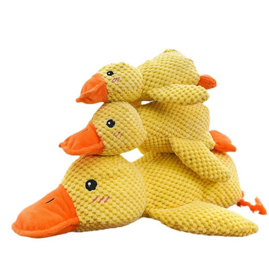 Dog Toys Boredom Relief Artifact Sound Bite Resistant Charge Duck Golden Retriever Large Dog Puppy Corgi Pet Interactive Toy