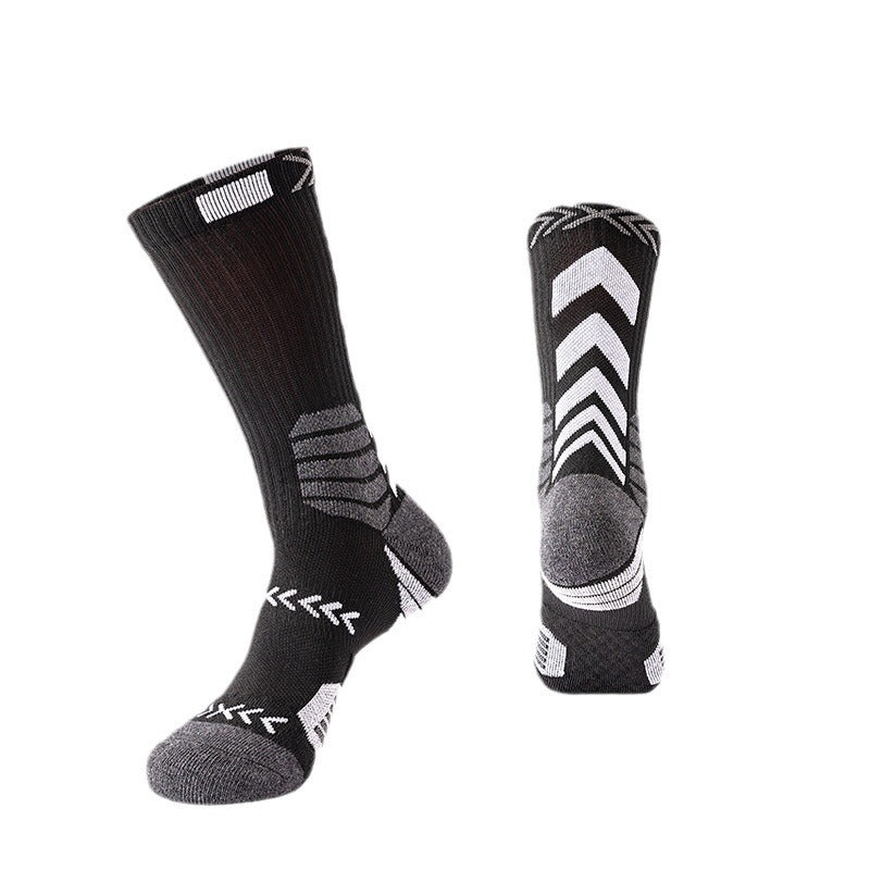 Basketball socks, elite training socks, European and American socks, men's and women's towel bottom shock absorption and non-slip professional sports socks