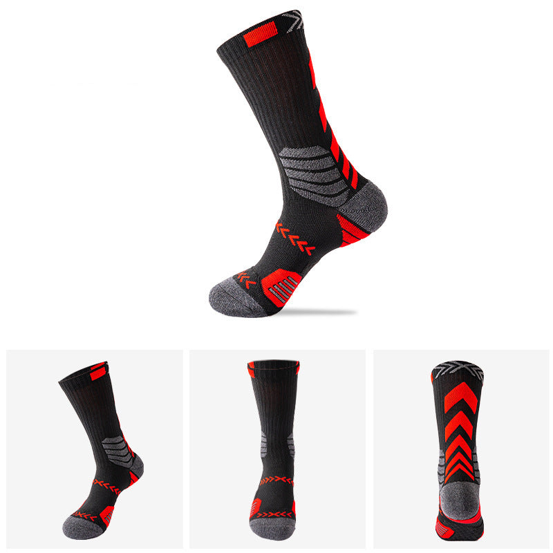 Basketball socks, elite training socks, European and American socks, men's and women's towel bottom shock absorption and non-slip professional sports socks