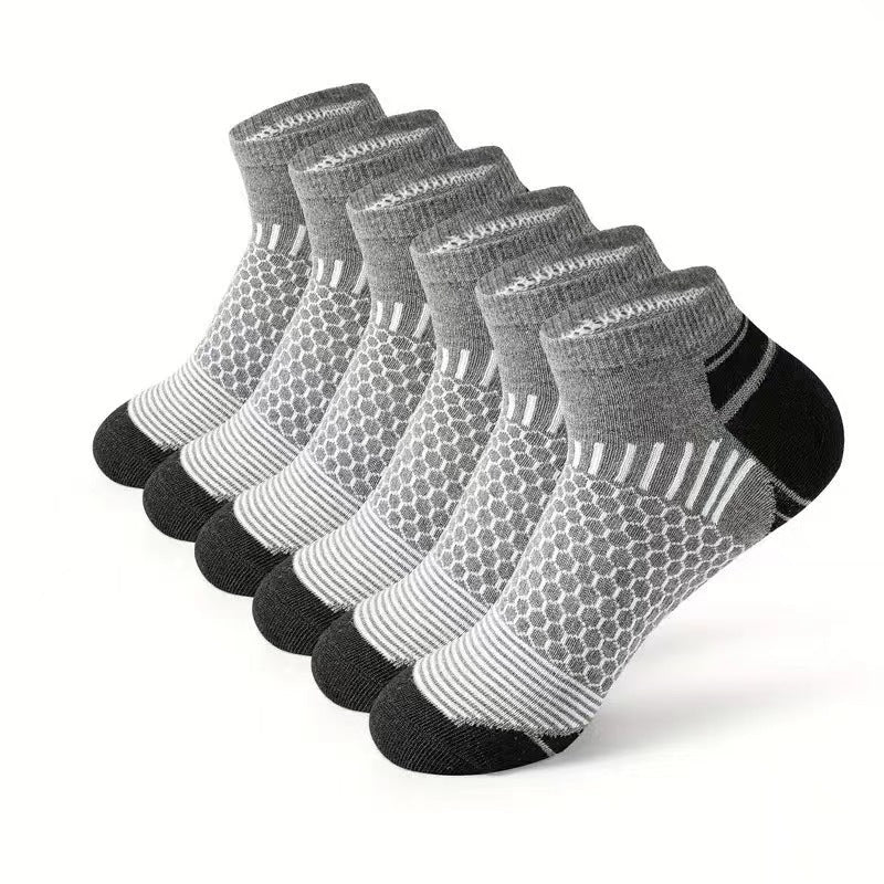 Sports socks running basketball outdoor socks men's spring and summer breathable sweat-absorbing socks boat socks