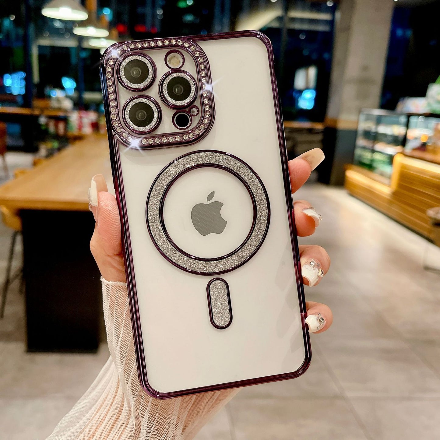 iPhone side drill magnetic phone case protective cover