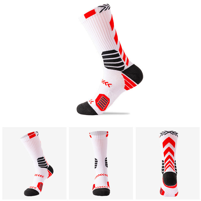 Basketball socks, elite training socks, European and American socks, men's and women's towel bottom shock absorption and non-slip professional sports socks