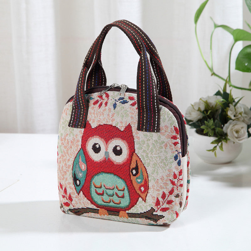 Handbag bag women's new bag women's bag going out to work to buy vegetables Mommy bag woven ethnic style mobile phone small cloth bag