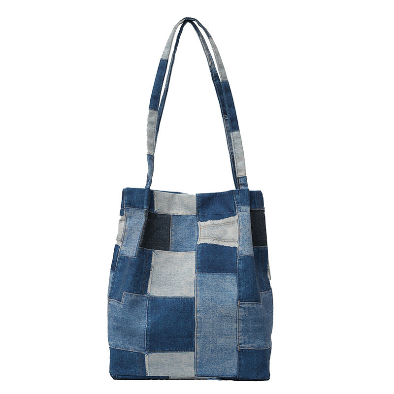 Women's bag new cloth bag trendy fashion denim tote bag versatile large capacity casual shoulder bag
