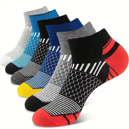 Sports socks running basketball outdoor socks men's spring and summer breathable sweat-absorbing socks boat socks