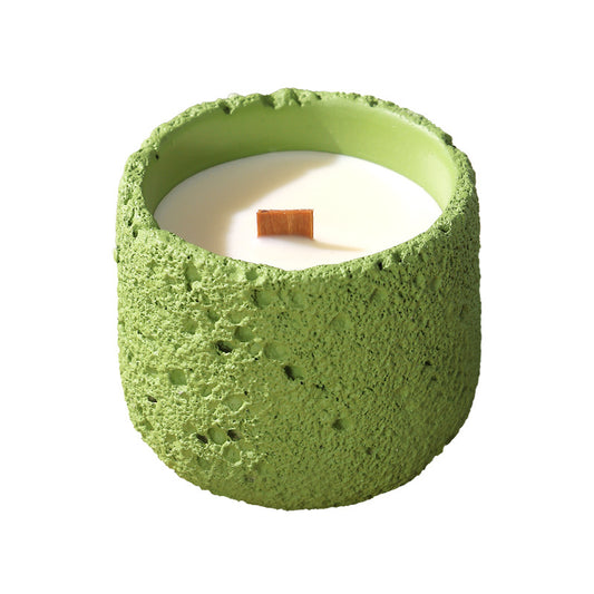 Wood and stone Yayun scented candle bedroom home elegant long-lasting fragrance natural retro gypsum cup ornament