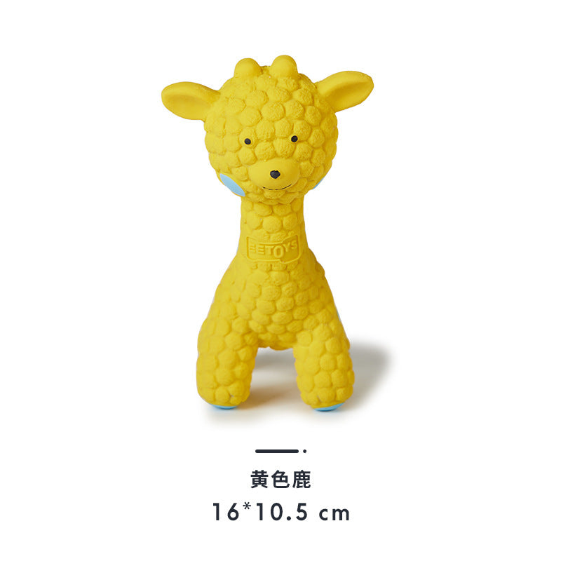 Pet Toy Latex Pink Deer Yellow Deer Puppy Puppy Interactive Teeth Grinding Bite Resistant Sound Dog Toy