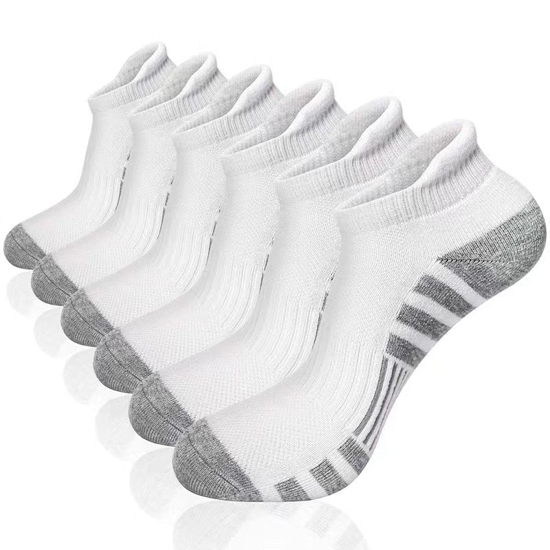 Amazon basketball socks towel bottom sweat-absorbing socks sports socks men's black and white gray running mesh large size non-slip