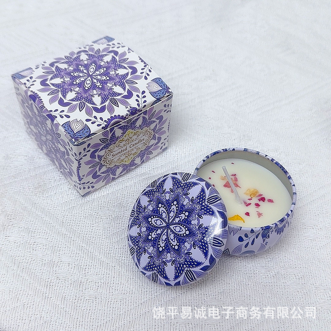 Soybean wax dried flower scented candle wedding souvenir birthday gift flower fragrance scented candle wholesale