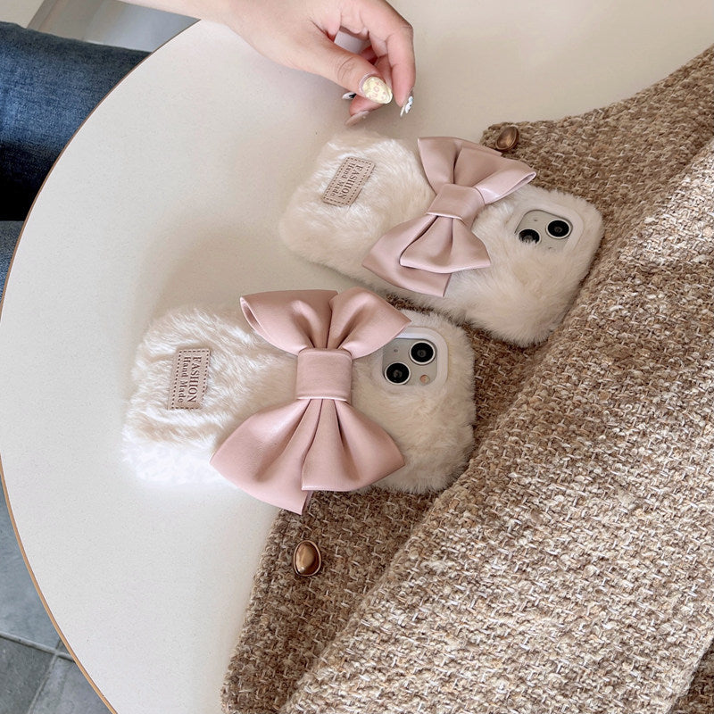 Autumn and winter plush new iPhone girl phone case