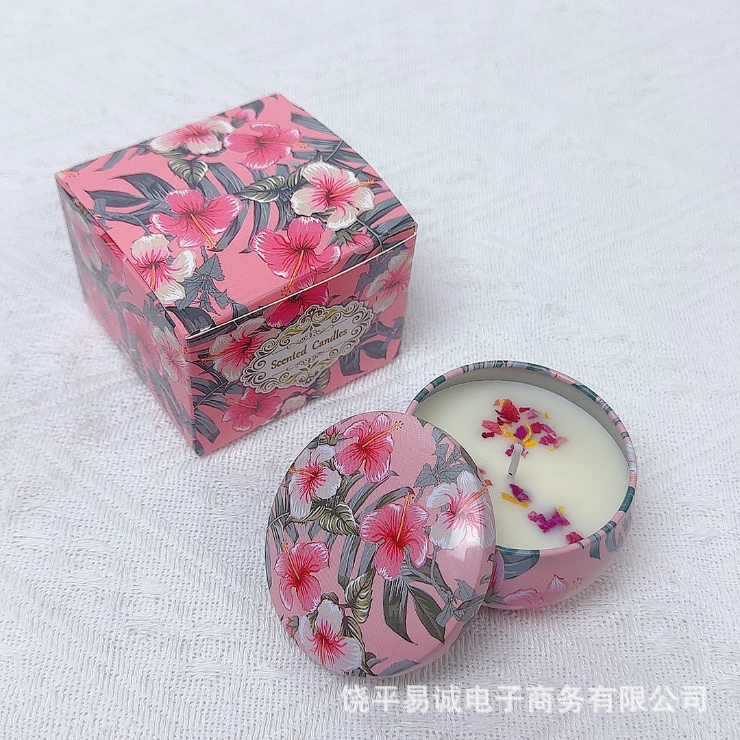 Soybean wax dried flower scented candle wedding souvenir birthday gift flower fragrance scented candle wholesale