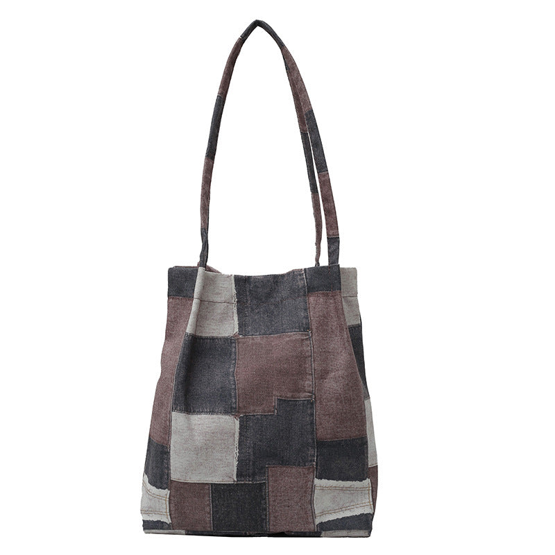Women's bag new cloth bag trendy fashion denim tote bag versatile large capacity casual shoulder bag