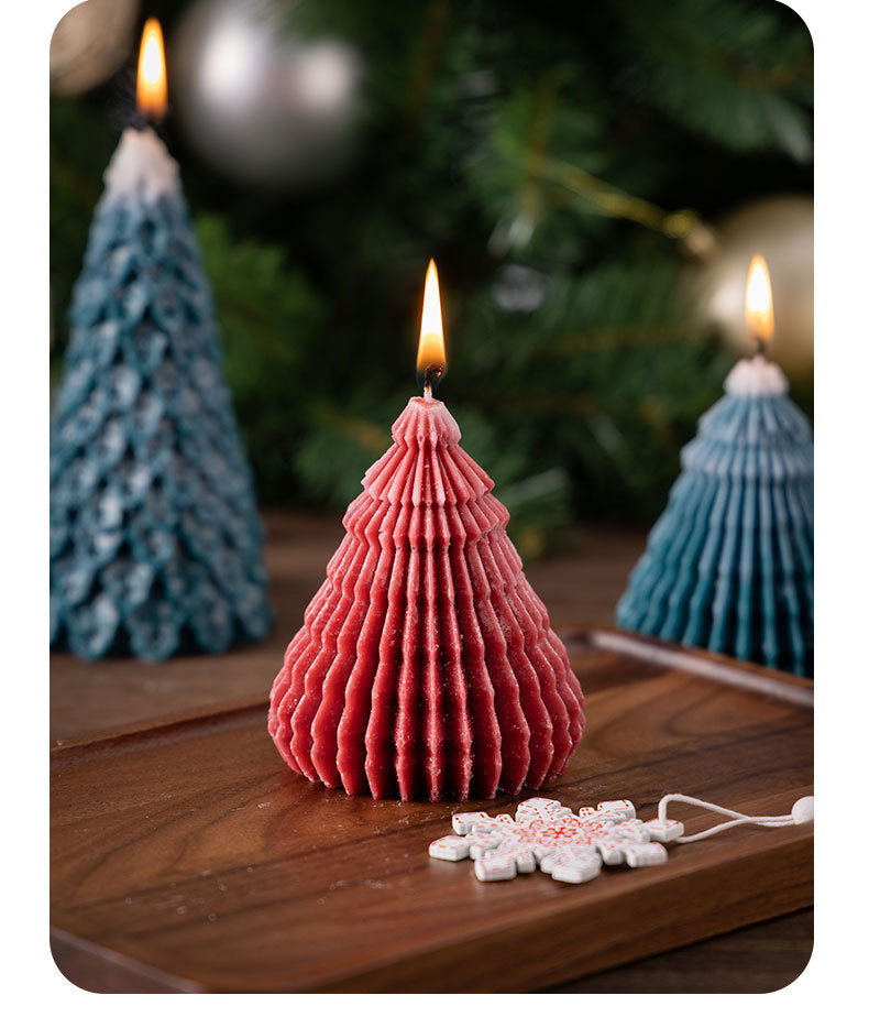 Creative DIY Christmas tree scented candle ornament with hand gift scented wholesale Christmas modeling candle