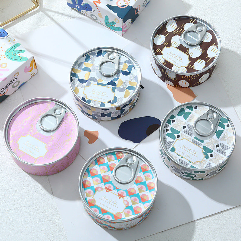 Tinplate can scented candle fragrance soybean wax souvenir creative home aromatherapy