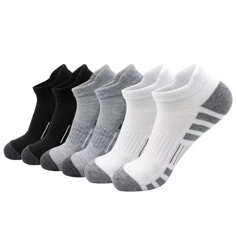 Amazon basketball socks towel bottom sweat-absorbing socks sports socks men's black and white gray running mesh large size non-slip